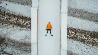 4K Aerial Views of Tartu in the Winter
