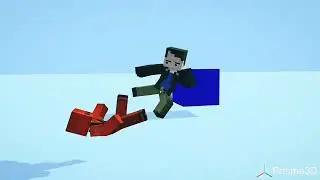 [Prisma3d Minecraft] Johnny Vincent's beta fighting style animation recreation