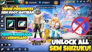 (ENVIANDO PRESENTES😱) COMO COLOCAR UNLOCK ALL NO FREE FIRE ATUALIZADO - LIBERE TODAS AS SKINS DO FF
