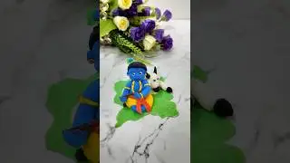 DIY Clay Little Krishna🙏❤️ | Jai shree krishna #mangoclayarts #shorts #trending#viral#viralvideo#diy