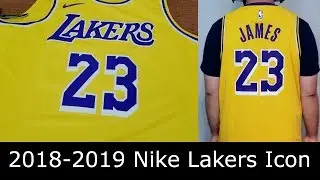 2018-2019 Los Angeles Lakers Lebron James Nike Swingman Icon Edition Jersey Review & Comparison