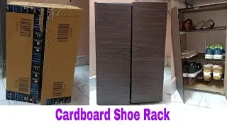 #shoerack #footwearstand #cardboardshoestand Shoerack using Amazon Cardboard box #amazonbox #recycle