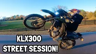 KLX Dual Sport Street Session! *WHEELIES*