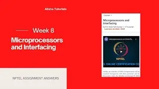 Microprocessors and Interfacing Nptel Week 8 Assignment 8 Answers solutions #nptel2021