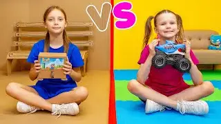 Cardboard VS Real Toys | Fun Stories For Kids 📦🤖✨