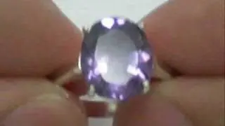 Amethyst Oval Sterling Silver Ring