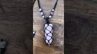 Handmade macrame crystal jewelry