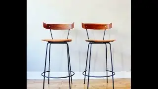 Wrought Iron Bar Stools Wood Seat
