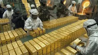 Inside a Gold Bar Factory:  From Raw Mining Ore to Pure Gold Bars (Full Process)