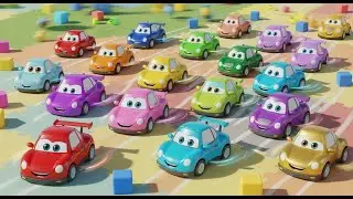 Sixteen Little Toy Cars Spin Spin Spin | Nursery Rhymes for Kids & Baby Songs