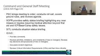 2018 IMT TTX Planning - Command and General Staff Meeting