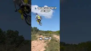 Dirt bike rider pushes 25 YEAR OLD trail bike to the LIMIT!! 😱