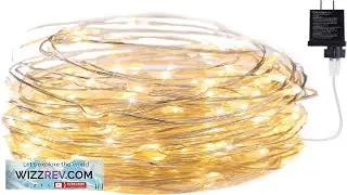 Minetom Fairy Lights Plug in 33Ft 100 LEDs Waterproof Silver Wire Firefly Review