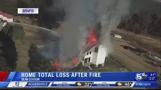 Fire totally destroys Bean Station home