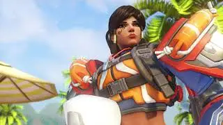 Overwatch - Lifeguard Pharah Skin - Gameplay, Highlight Intros & more!
