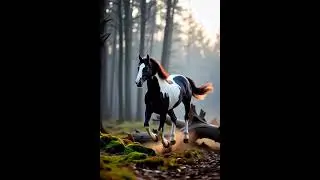 AI Digital Art | Horse Jump Animation Short.