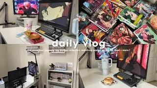 vlog : last room tour, packing my manga collection, watching jujutsu kasien s3, food + more !