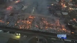 Fire destroys stockyard