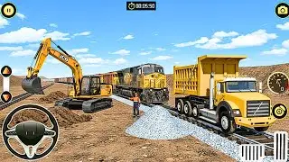 Railroad Builder Simulator 3D - Highway Excavator Construction JCB - Android Gameplay