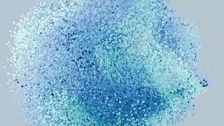 Endless Blue Particle Flow  Seamless Abstract Loop Animation in 4K
