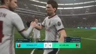 Genoa CFC 2  x 4 AC Milan - Campeonato Italiano PES 2018 Temporada 2025/26.