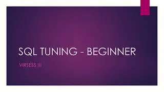 Oracle SQL Performance Tuning Day 1 - Introduction - Course Contents