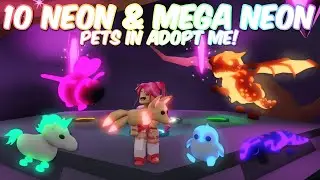 MAKING 10 PETS NEON AND MEGA NEON in Adopt Me! ⭐️☄️