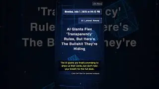 🧐👉 AI Giants Flex 'Transparency' Rules, But Here's The Bullshit They're Hiding #QixNewsAI