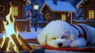 LIVE 12 Hours Peaceful Music for Dogs 🐶❄️ Winter Fireplace Ambience for Safe & Deep Sleep