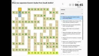Geography Crossword (Sporcle Quiz)
