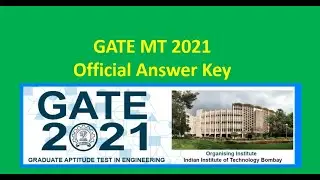 GATE MT 2021 Question Papers with the Official Answer Key