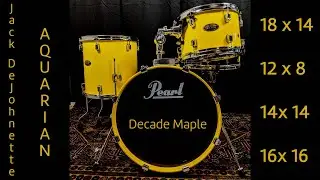Pearl Decade Maple Bop Kit - Solid Yellow | Aquarian Jack DeJohnette | Sound Test/Demo | 18/12/14/16