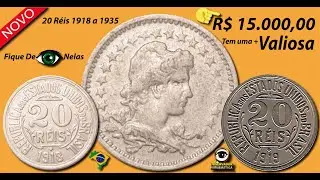 *OLHO NELAS* VALOR ATUALIZADO DAS MOEDAS DE 20 R&Eacute;IS DE 1918 A 1935