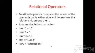 Relational operators in Python