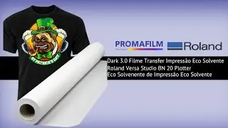 Dark 3.0   Filme Transfer de Impress&atilde;o Eco Solvente + Roland Versa Studio BN20 Plotter Eco Solvente