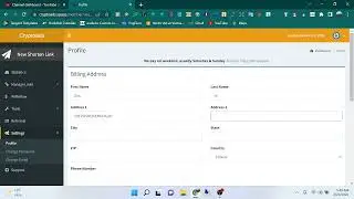 How to change your accounts billing address in cryptoads.space linkshortener website | Sannj Tech