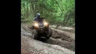 GRIZZLY Yamaha Muddy Forest Ride: Dirty Offroad Adventure #yamaha #grizzly #quad #adventure #offroad