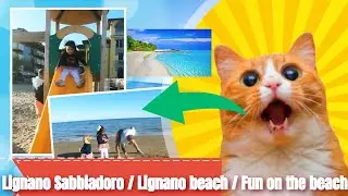 Fun on Lignano Beach 🌞 | Kids Having Fun on the Beach in Lignano Sabbiadoro, Italy!