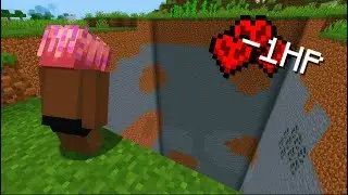 MINECRAFT BUT IF I TAKE DAMAGE THE CHUNK DELETES!!!!!