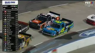STAGE 1 FINISH - 2022 BLUE EMU MAXIMUM PAIN RELIEF 200 NASCAR TRUCKS AT MARTINSVILLE