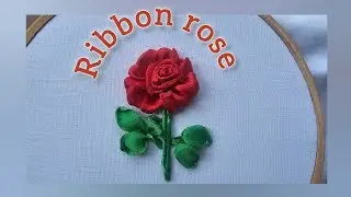 From Ribbon to Rose ✨ | Ribbon Embroidery Rose Step by Step | Easy Flower Tutorial | vithana 