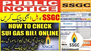 Gas Ka Bill Online Kaise Check Karen 2022l How To Check Duplicate SSGC Bill Online 2022