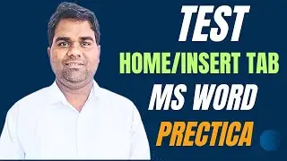 MS Word Home and insert tab practical Test #youtubevideos #msword_computer #testyourknowledge