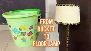 DIY Floor Lamp Using Recycled Materials | Budget-Friendly Home Makeover