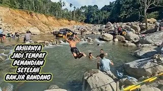 Akhirnya Bisa Mandi Di Sungai Umah Besi Setelah Banjir Bandang Jalan Lintas Nasional Bireun-Takengon