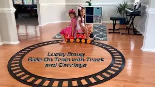 LUCKY DOUG Ride on train with track and Carriage.