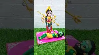 Navaratri Special🙏🥥🌺Maa Durga Asura Samhar Making (Part-2)🙏🌺Jai Maa Durga🙏Aigiri Nandini🎼🎵#clayart