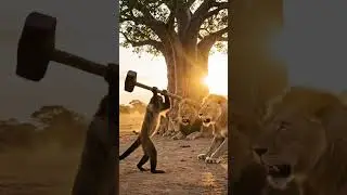 monkey vs tiger funny fight 😱😂 #shortvideo #reels #wildlife #viralreels #tranding