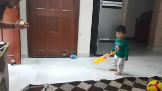 1 year baby playing cricket | best cricket match | cuteness overloaded