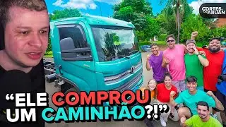 REAÇÃO DOS HUNTERS AO VER O NOVO CAMINHÃO DO RENAN FIORINI! - Cortes do Aruan